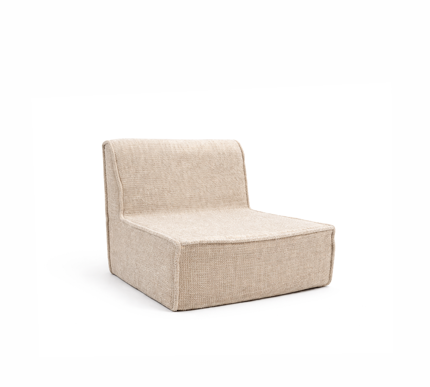 River Pouf Chair - Beige